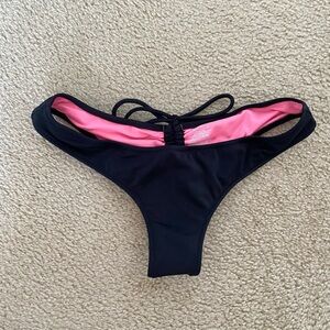 VS Pink Ruched Tie Back Cheeky Bikini Bottoms